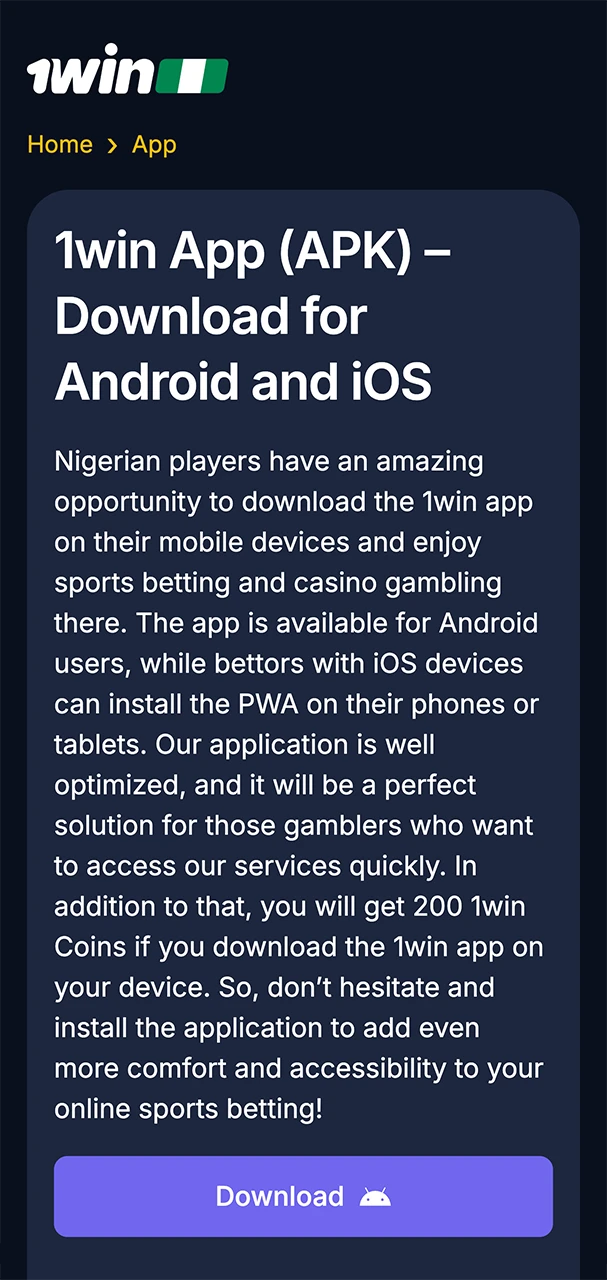 Use the direct link to register on the official 1win website.