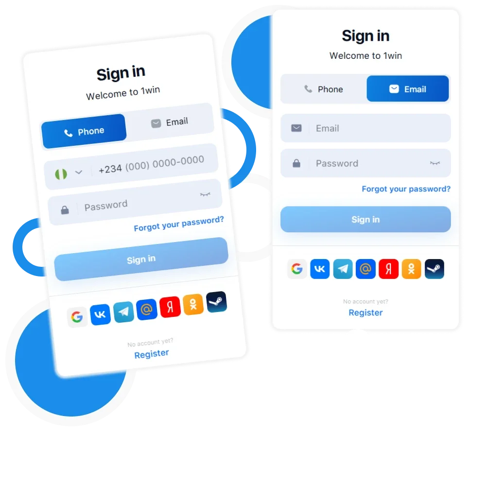 To play and bet at 1win, log in to your account.