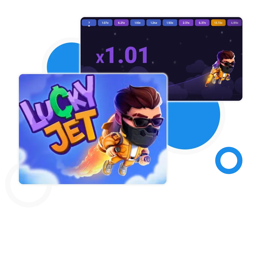 Find the Lucky Jet game on the official 1win platform and start playing.
