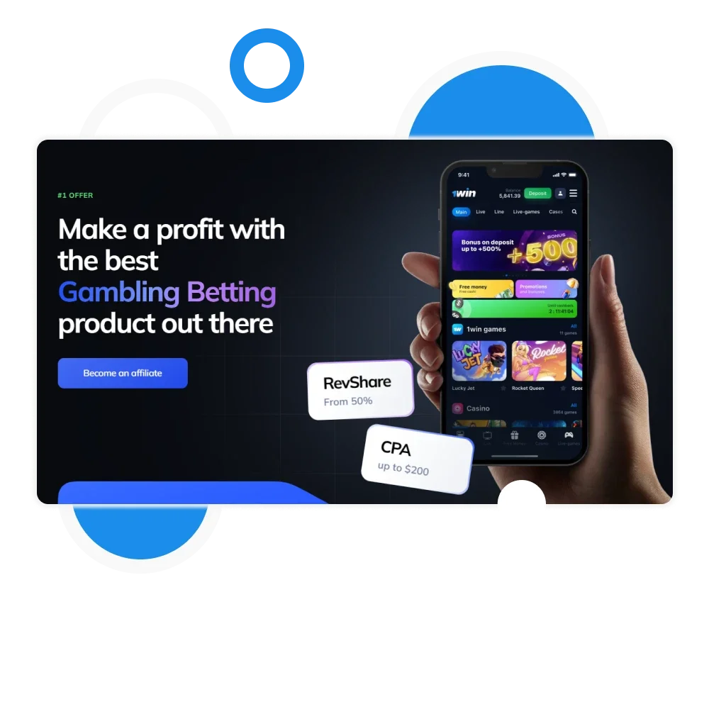 Become a 1win partner and attract new players to earn money.