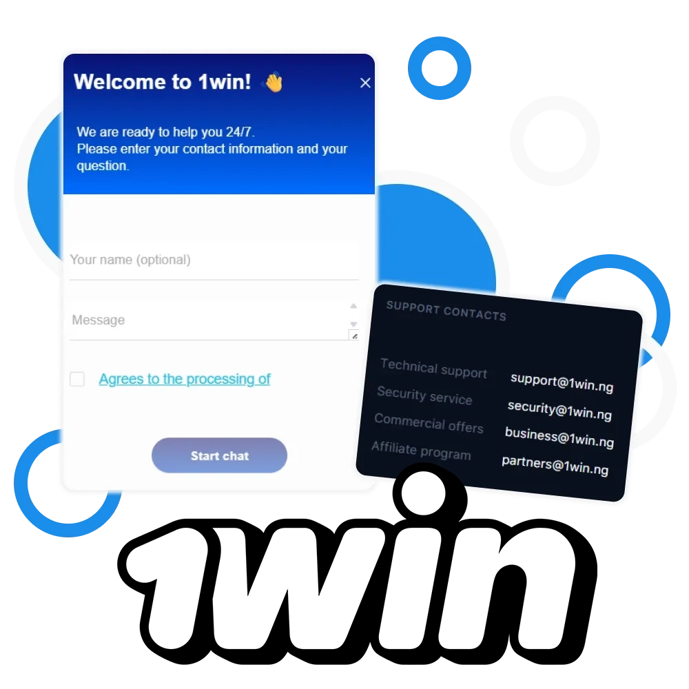 Explore ways to contact the 1win support team.