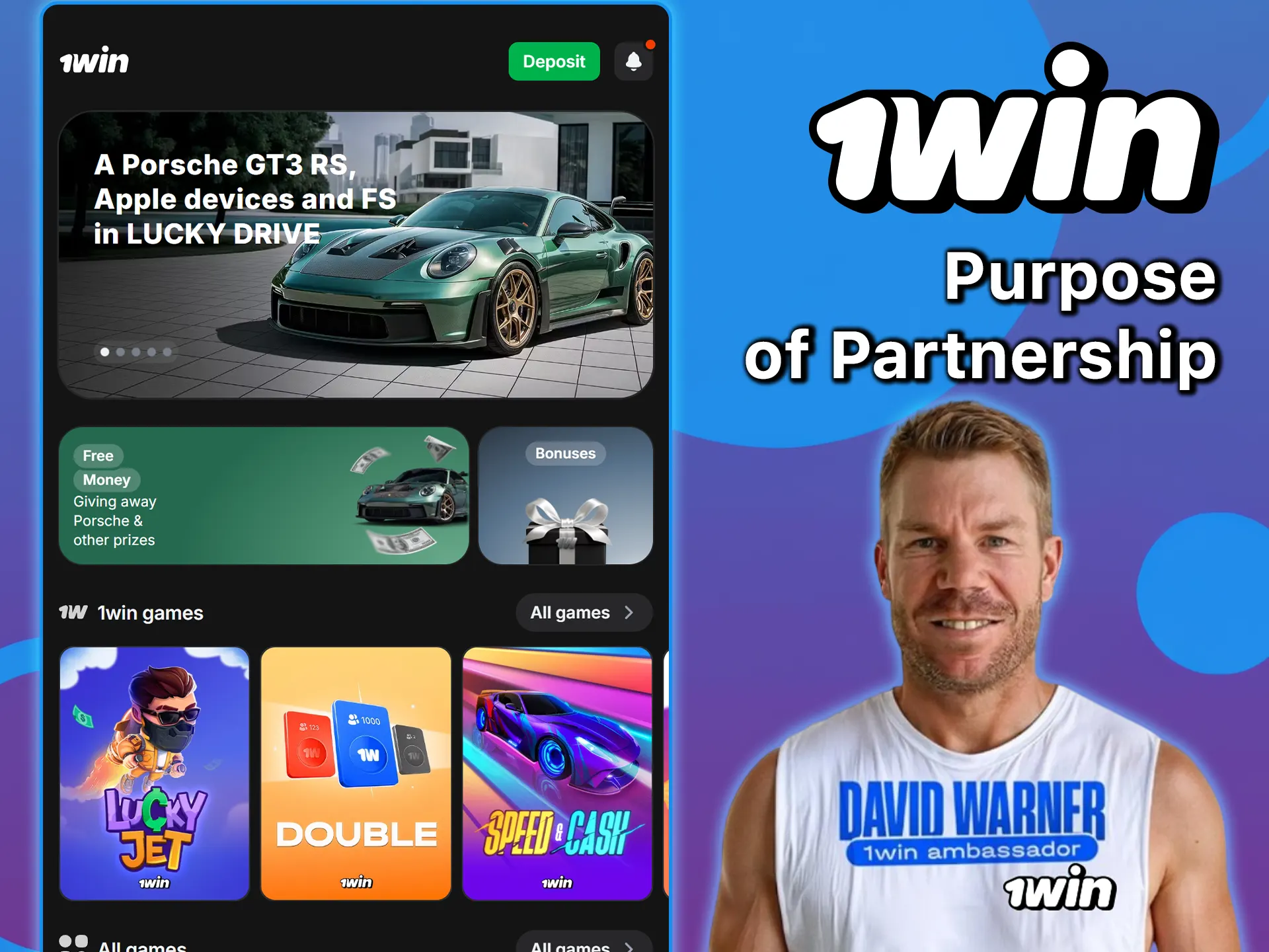 Find out the purpose of the partnership with 1win for ambassadors.