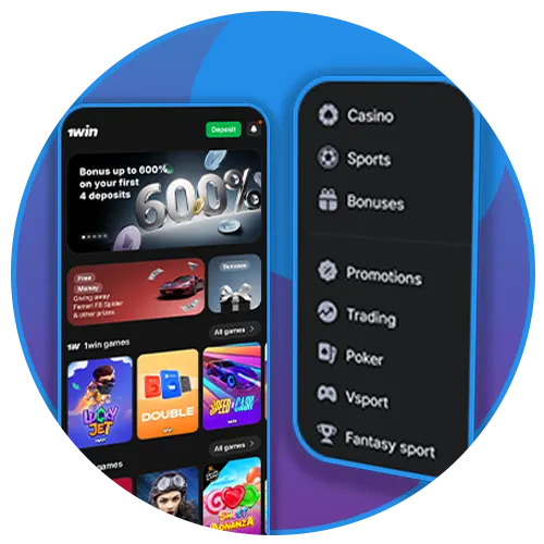 Check out the user-friendly interface in the 1win app.