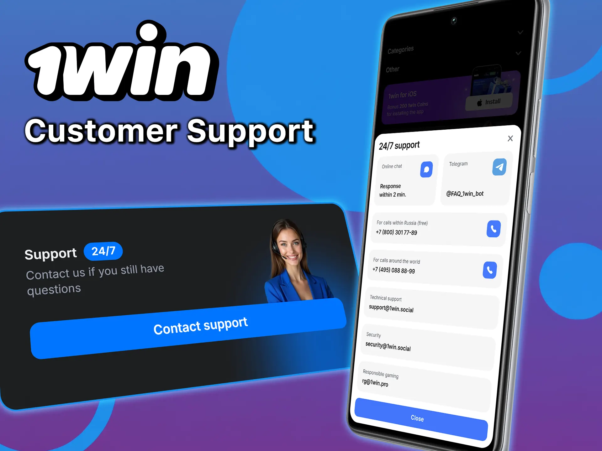 Open 1win support and resolve any issue quickly.