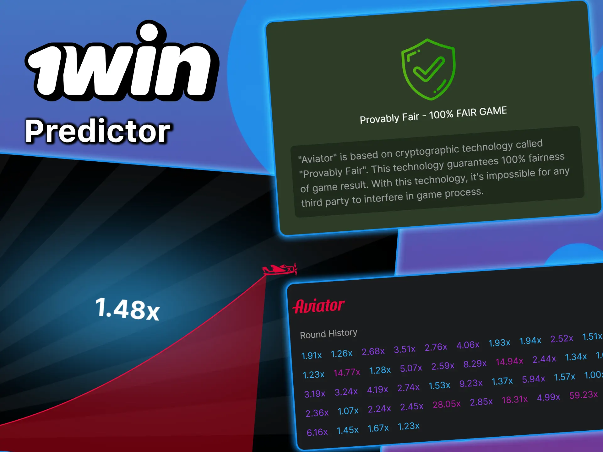 Test your strategy in the Aviator predictor at 1win.