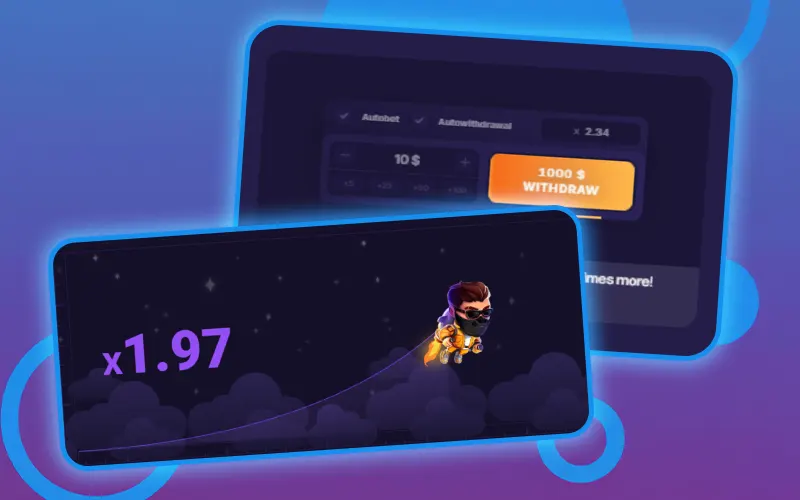 Try auto betting in Lucky Jet at 1win.