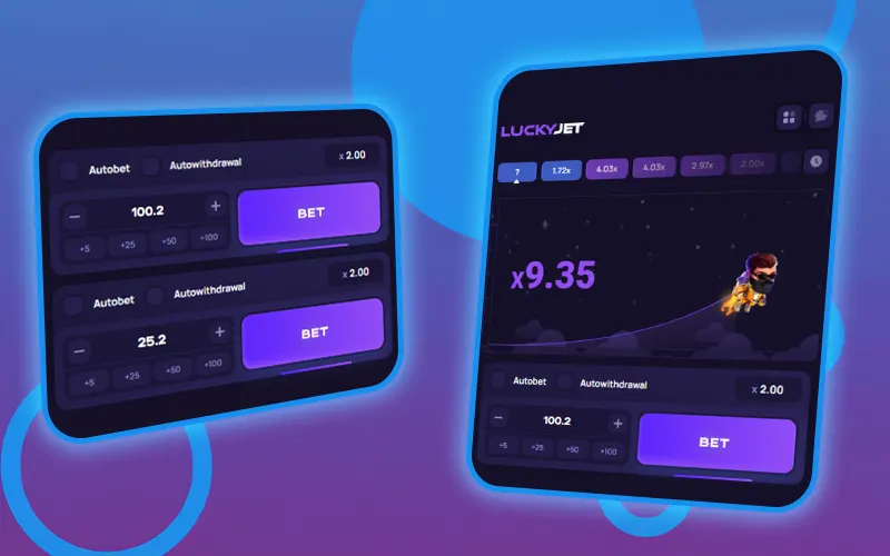 Check out the simple gameplay of Lucky Jet at 1win.