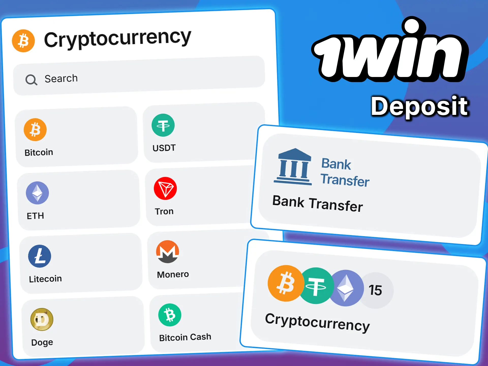 Discover the ways to top up your account and make a deposit at 1win.