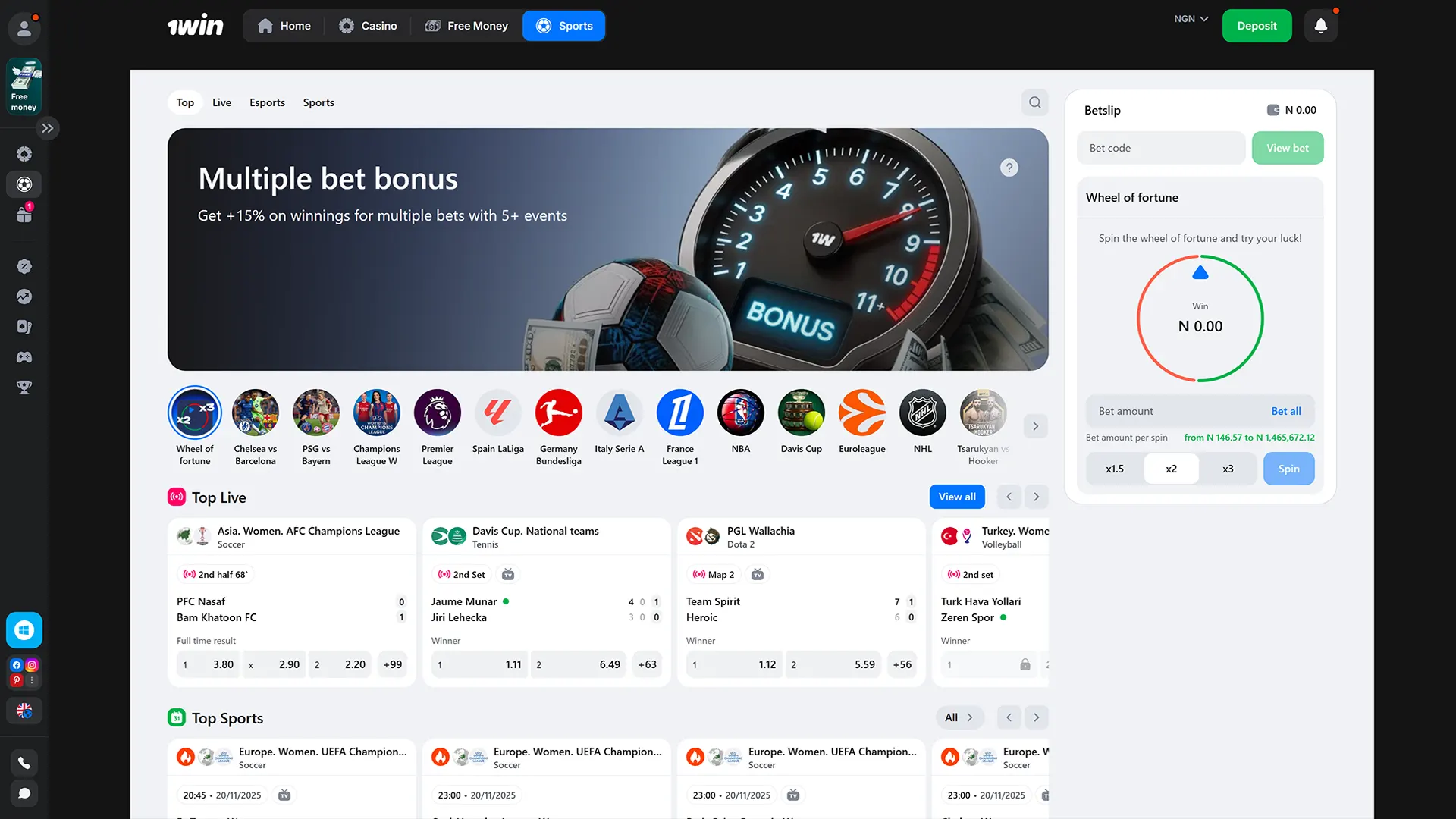 Bet on your favorite sports on the official 1win platform.