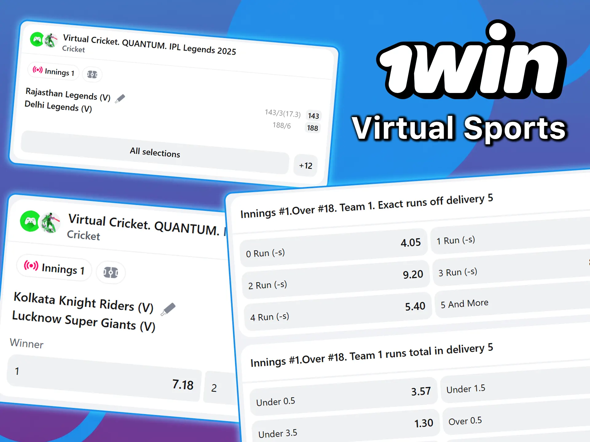 Open the 1win virtual sports games section and find out about current matches.