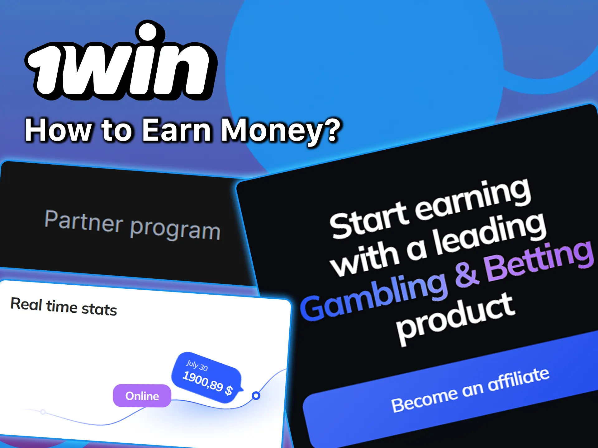 Learn how to earn money with the 1win affiliate program.