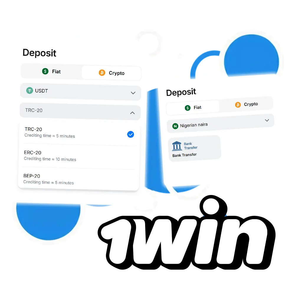 Find out about the deposit and withdrawal methods available on the official 1win platform.