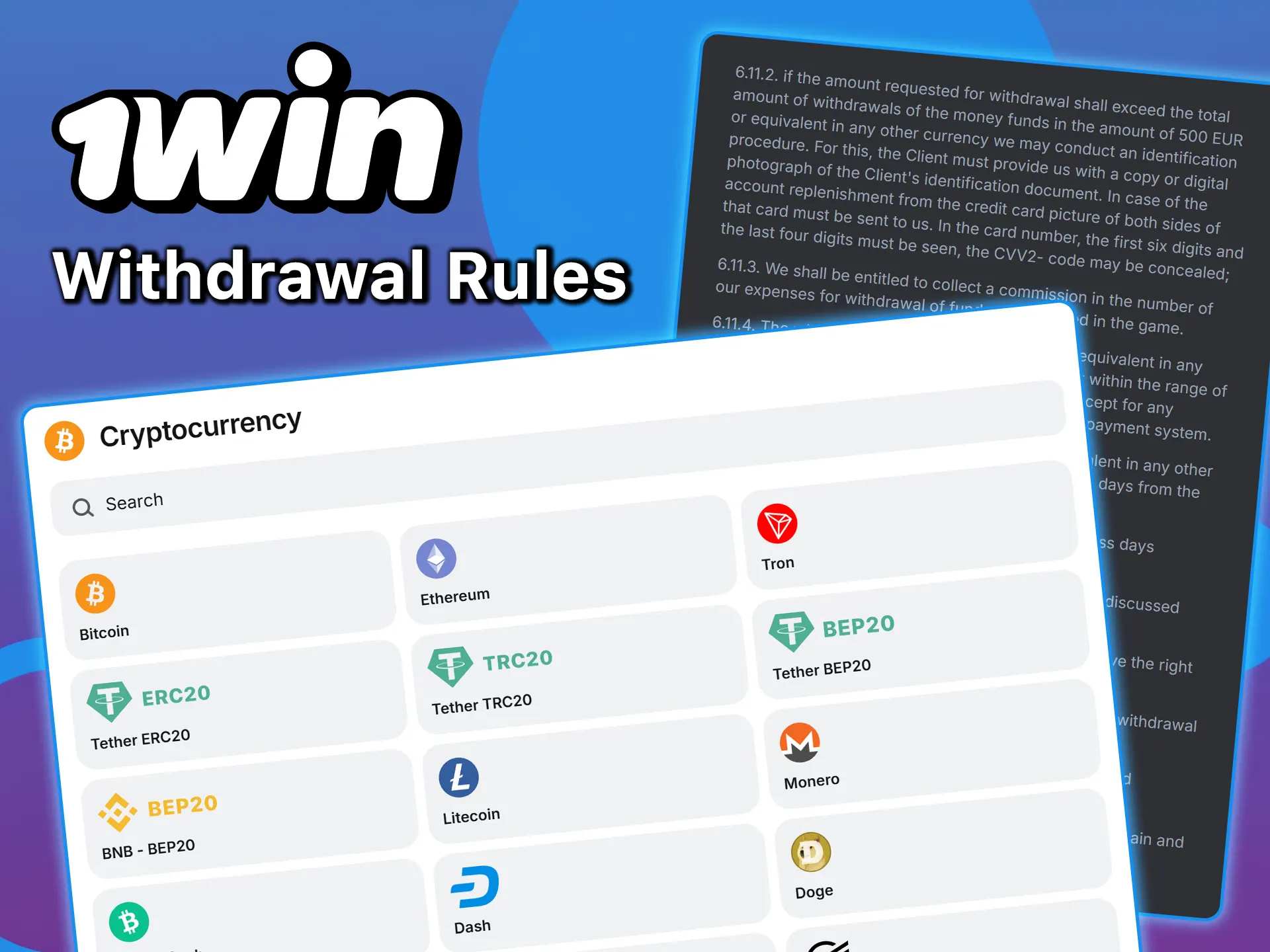 Learn about the rules for withdrawing funds at 1win.