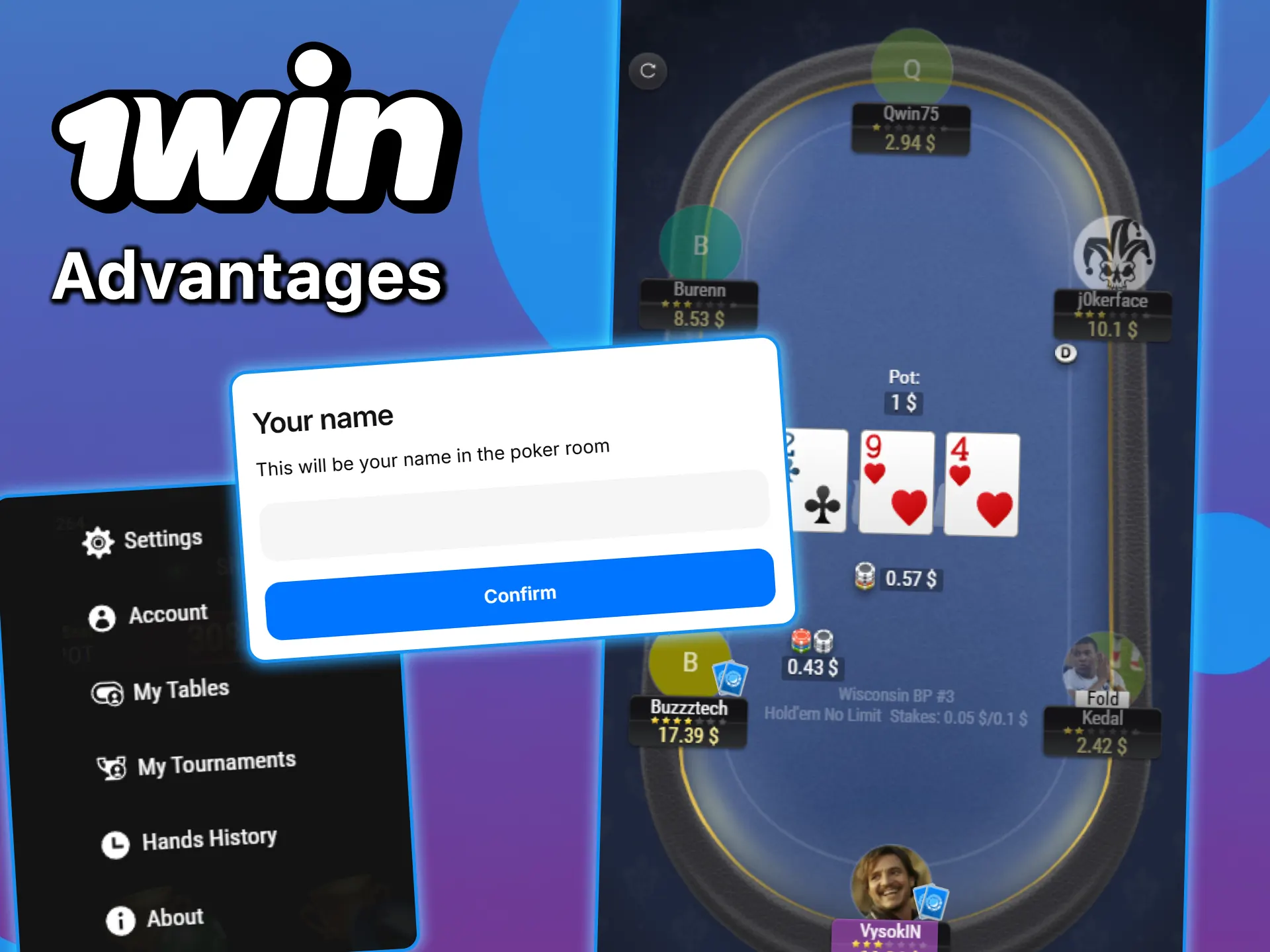 Check out the advantages of playing poker at 1win in Nigeria.
