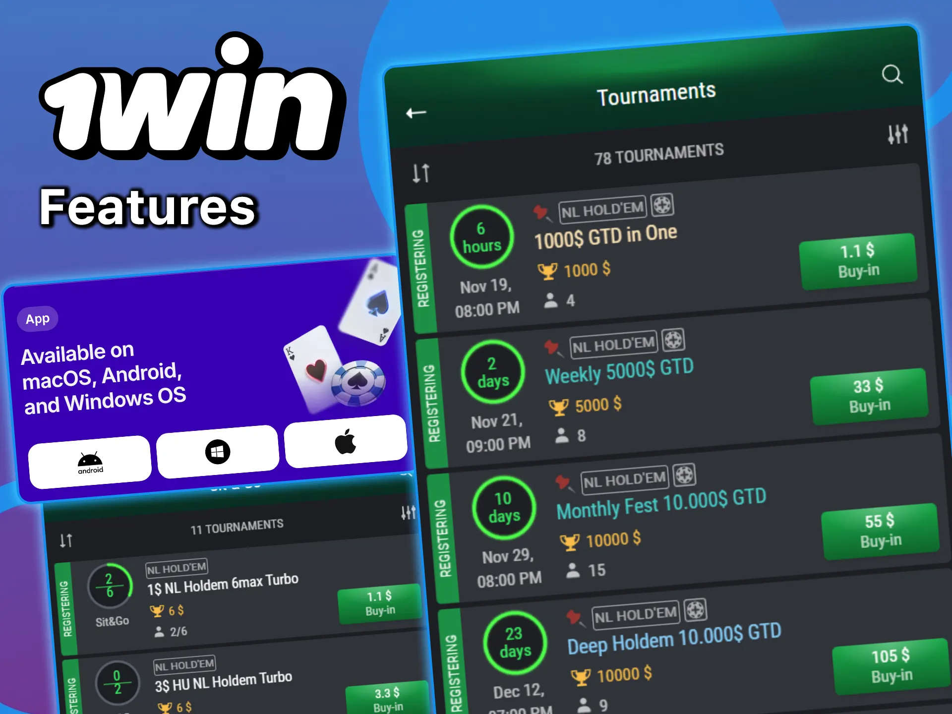 Learn the key features of poker at 1win and start winning.