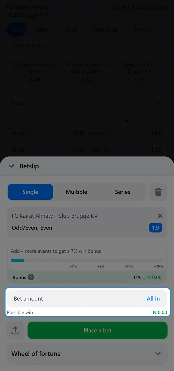 See how to place a bet on 1win.
